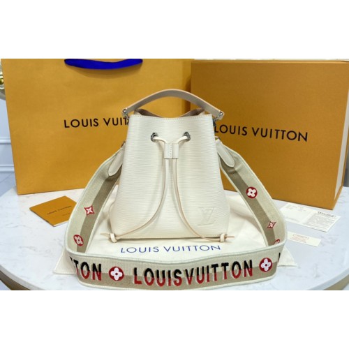 Bolso bombonera Louis Vuitton M57693 LV NéoNoé BB en piel de vacuno  graneada Epi Quartz White imitacion Bolsos baratos ,Réplica, falso