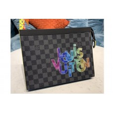 Bolso Louis Vuitton N60307 LV Pochette Voyage MM en lona Damier Graphite  imitacion Bolsos baratos ,Réplica, falso